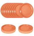 SietDESEO 50 PCS Orange Paper Plates 7 Inch Disposable Plates Dessert Plates Orange Dinner Plates for Wedding Baby Shower Birthday Party Supplies