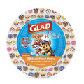 Glad for Kids Paw Patrol Emoji Paper Plates|Paw Patrol Plates for Kids|Heavy Duty Disposable Paper Plates for All Occasions|Paw Patrol Emojis 8.5" Round Plates 20ct|Kids Plates Disposable Plates